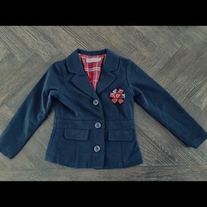 Girls Navy Heart Blazer/Jacket